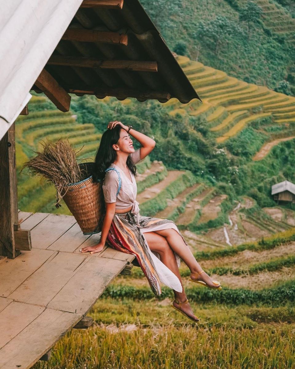 The scenery of terraced fields in Mu Cang Chai is wonderful